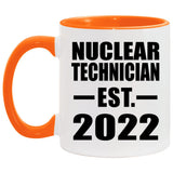 Nuclear Technician Established EST. 2022 - 11oz Accent Mug Orange