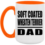 Soft Coated Wheaten Terrier Dad - 15oz Accent Mug Orange