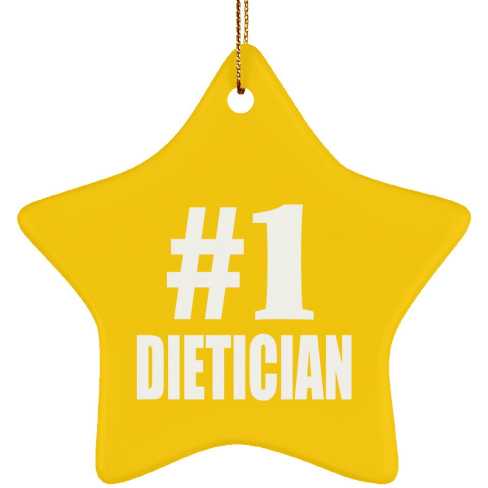 Number One #1 Dietician - Star Ornament