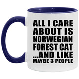 All I Care About Is Norwegian Forest Cat - 11oz Accent Mug Purple
