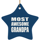 Most Awesome Grandpa - Star Ornament