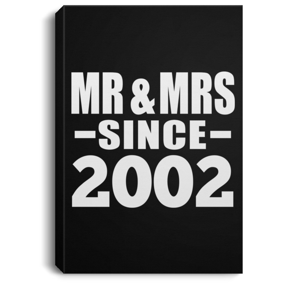 22nd Anniversary Mr & Mrs Since 2002 - Canvas Portrait