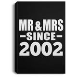 22nd Anniversary Mr & Mrs Since 2002 - Canvas Portrait