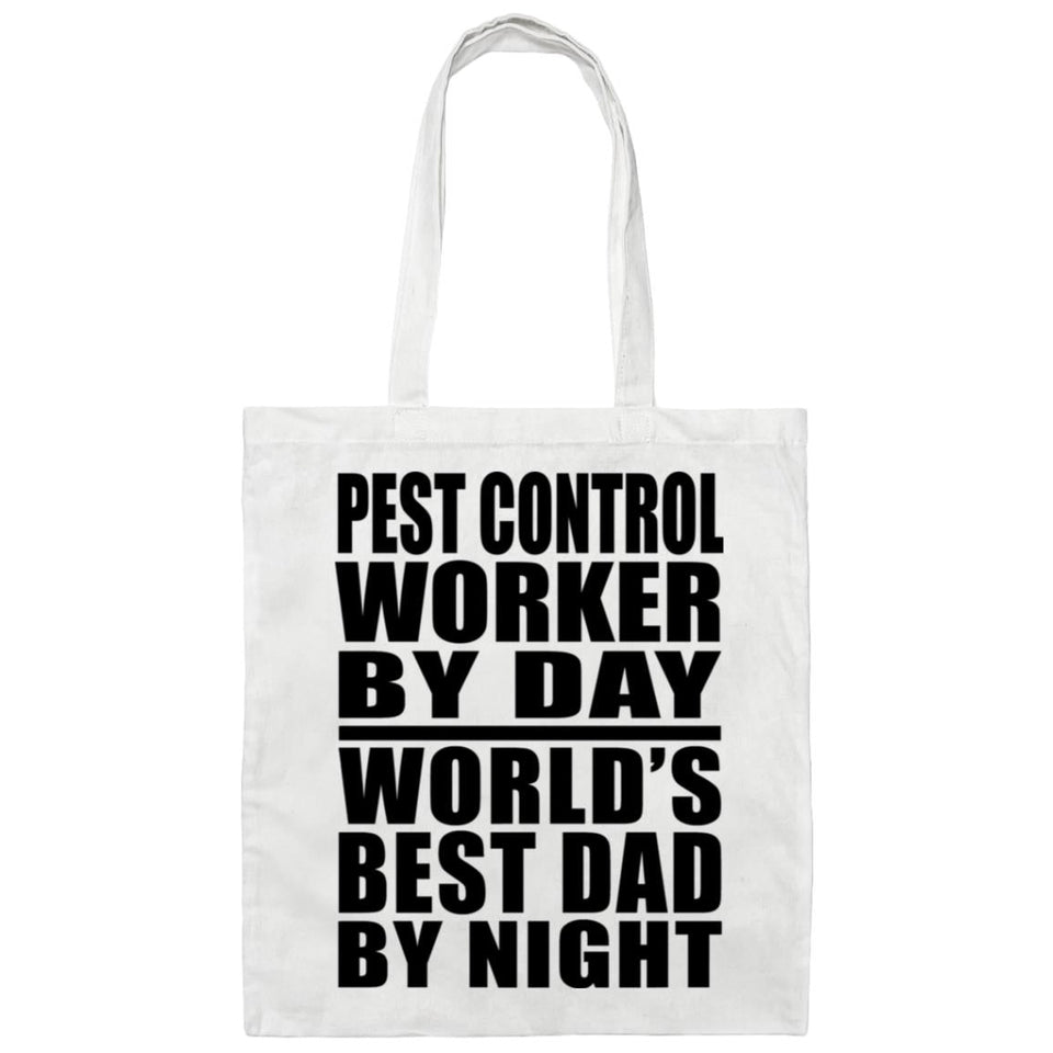 Pest Control Worker By Day World's Best Dad By Night - Tote Bag White