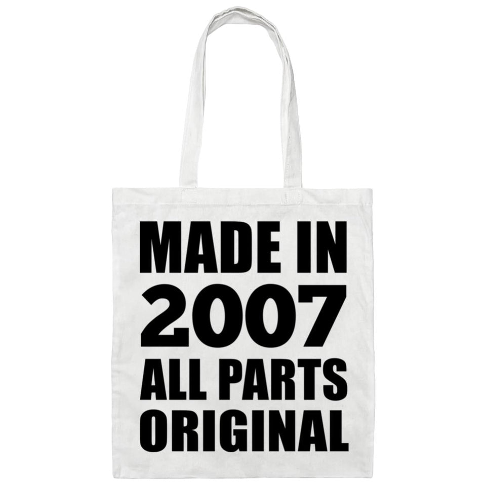 17th Birthday Made in 2007 All Parts Original - Tote Bag White