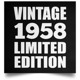 66th Birthday Vintage 1958 Limited Edition - Poster Square
