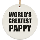 World's Greatest Pappy - Circle Ornament