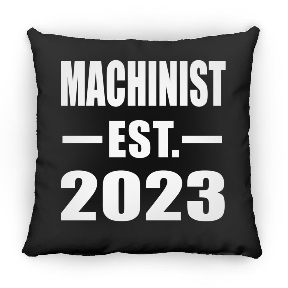 Machinist Established EST. 2023 - Throw Pillow Black