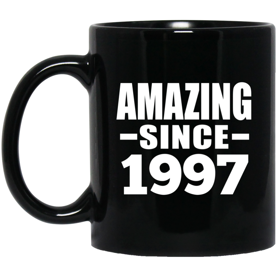 27th Birthday Amazing Since 1997 - 11 Oz Coffee Mug Black