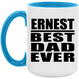 Ernest Best Dad Ever - 15oz Accent Mug Blue