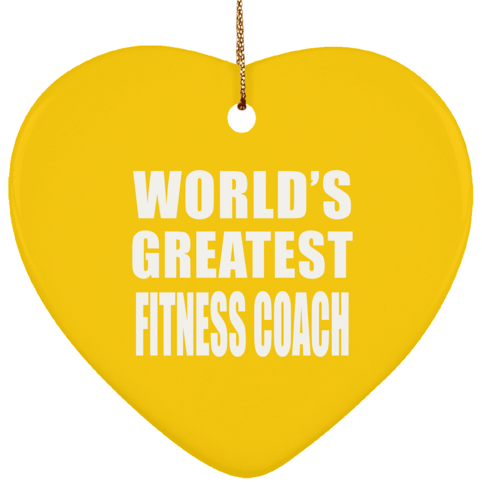 World's Greatest Fitness Coach - Heart Ornament
