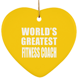 World's Greatest Fitness Coach - Heart Ornament
