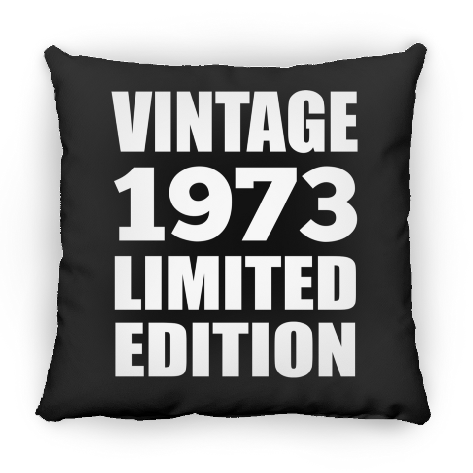 51st Birthday Vintage 1973 Limited Edition - Throw Pillow Black