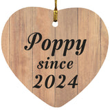 Poppy Since 2024 - Heart Ornament C