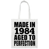 40th Birthday Made In 1984 Aged to Perfection - Tote Bag White