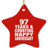 Happy 97th Anniversary 97 Years & Counting - Star Ornament
