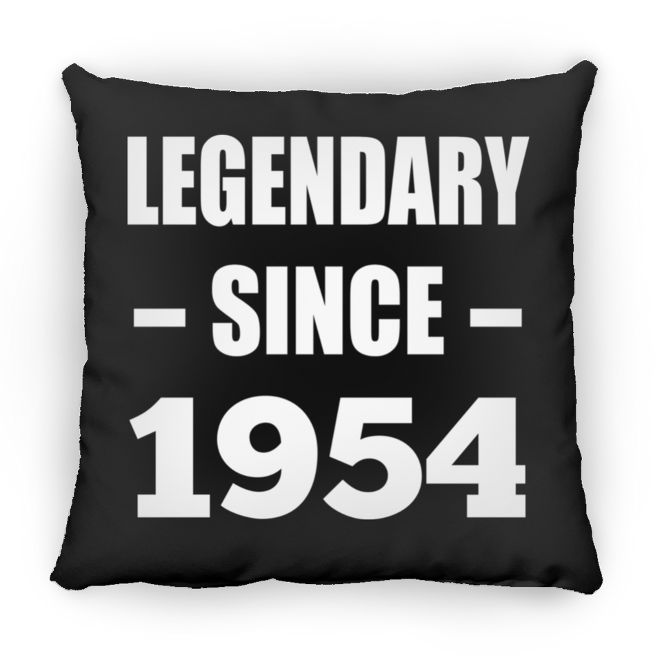 70th Birthday Legendary Since 1954 - Throw Pillow Black