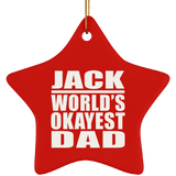 Jack World's Okayest Dad - Star Ornament