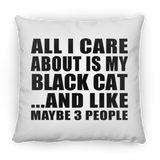 All I Care About Is My Black Cat - Throw Pillow