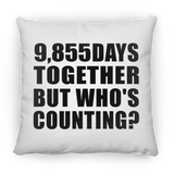 27th Anniversary 9,855 Days Together But Who's Counting - Throw Pillow