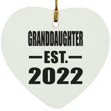 Granddaughter Established EST. 2022 - Heart Ornament
