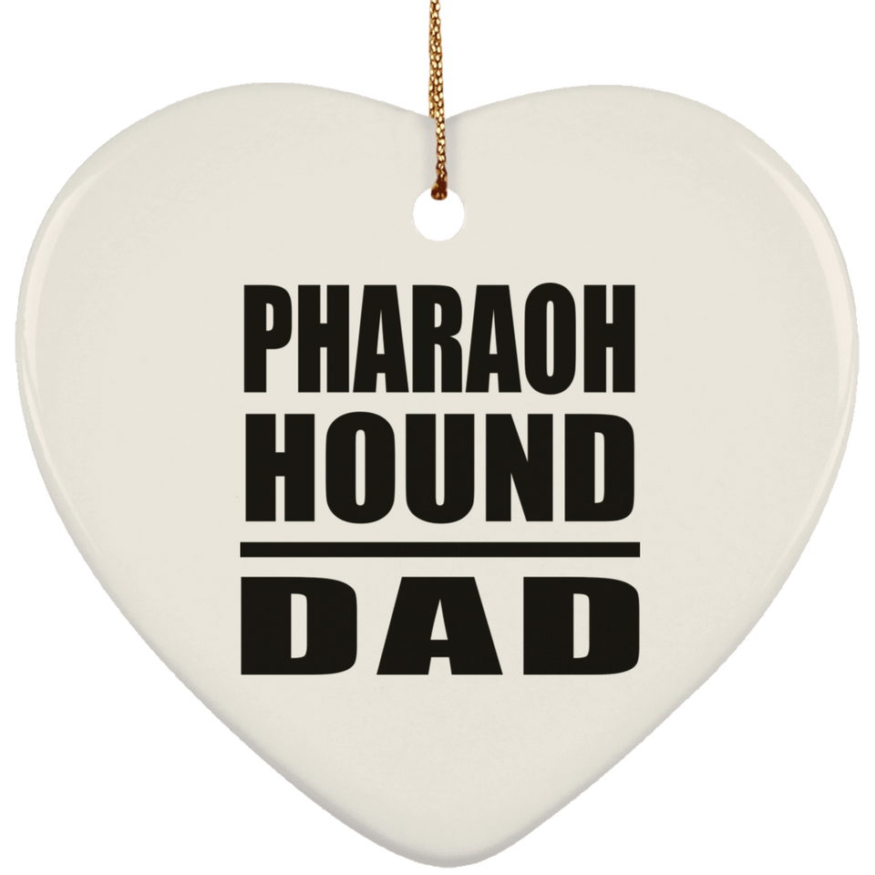 Pharaoh Hound Dad - Heart Ornament