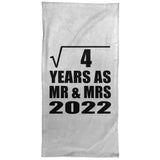 2nd Anniversary Square Root of 4 Years As Mr & Mrs 2022 - Hand Towel