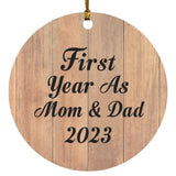 First Year As Mom & Dad 2023 - Circle Ornament C