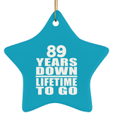 89th Anniversary 89 Years Down Lifetime To Go - Star Ornament