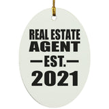 Real Estate Agent Established EST. 2021 - Oval Ornament