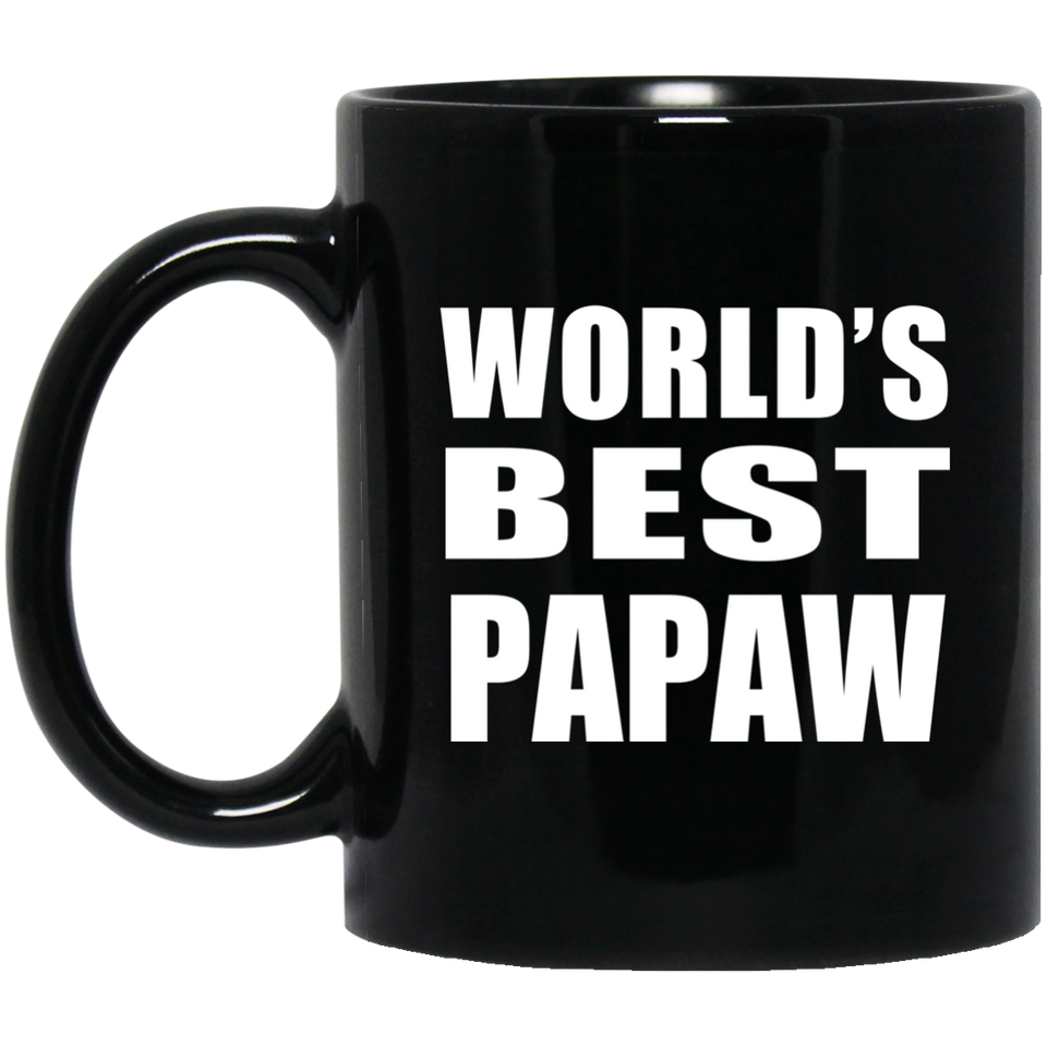 World's Best Papaw - 11 Oz Coffee Mug Black