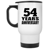 54th Anniversary 54 Years - White Travel Mug