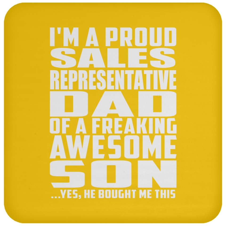 Proud Sales Representative Dad Of Awesome Son - Drink Coaster