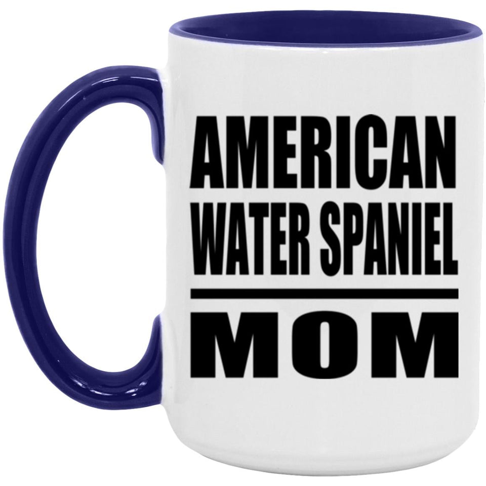 American Water Spaniel Mom - 15oz Accent Mug Purple