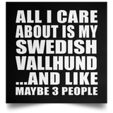 All I Care About Is My Swedish Vallhund - Poster Square