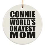 Connie World's Okayest Mom - Circle Ornament
