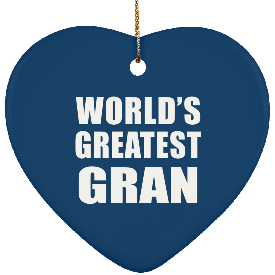 World's Greatest Gran - Heart Ornament