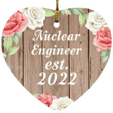 Nuclear Engineer Established Est. 2022 - Heart Ornament B