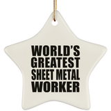 World's Greatest Sheet Metal Worker - Star Ornament
