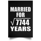 88th Anniversary Married For Square Root of 7744 Years - Poster Portrait