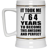 8th Birthday Took Square Root of 64 Years To Awesome - Beer Stein