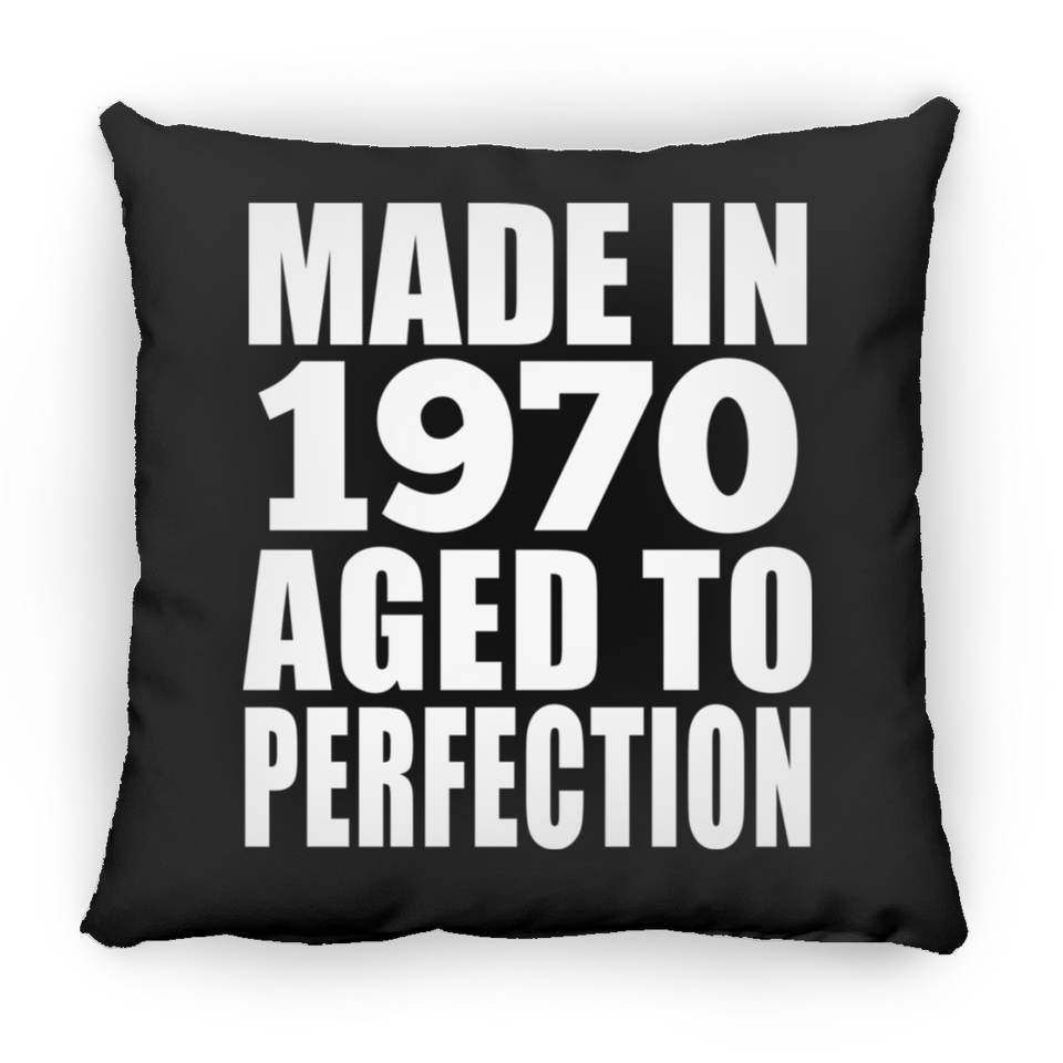 54th Birthday Made In 1970 Aged to Perfection - Throw Pillow Black