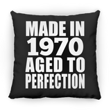 54th Birthday Made In 1970 Aged to Perfection - Throw Pillow Black