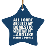 All I Care About Is My Domestic Shorthair Cat - Star Ornament