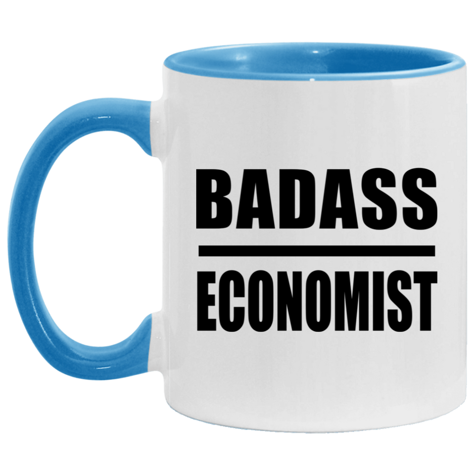 Badass Economist - 11oz Accent Mug Blue
