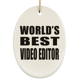 World's Best Video Editor - Oval Ornament