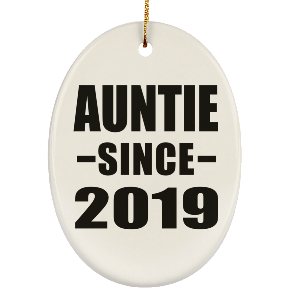 Auntie Since 2019 - Oval Ornament