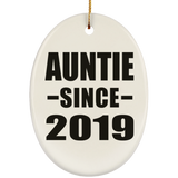 Auntie Since 2019 - Oval Ornament