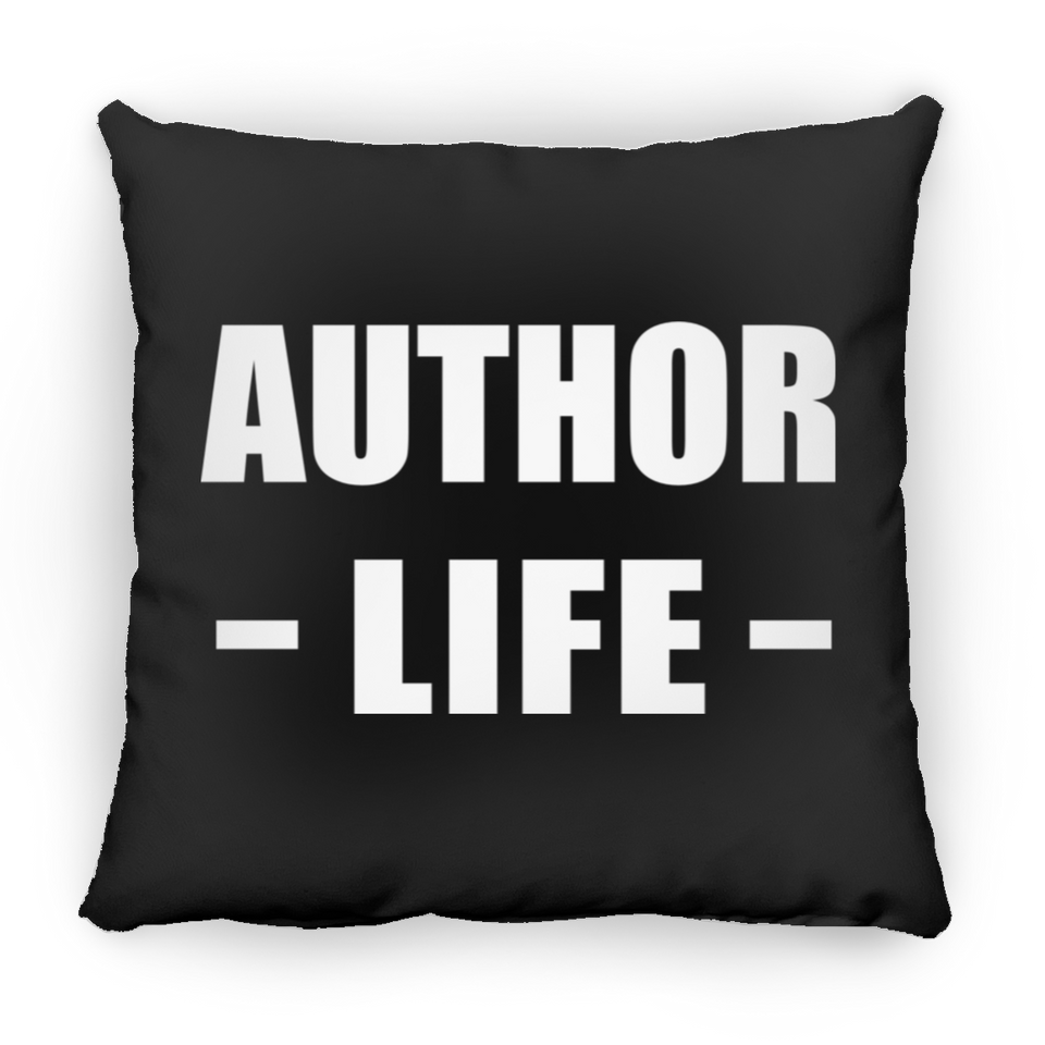 Author Life - Throw Pillow Black