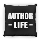 Author Life - Throw Pillow Black